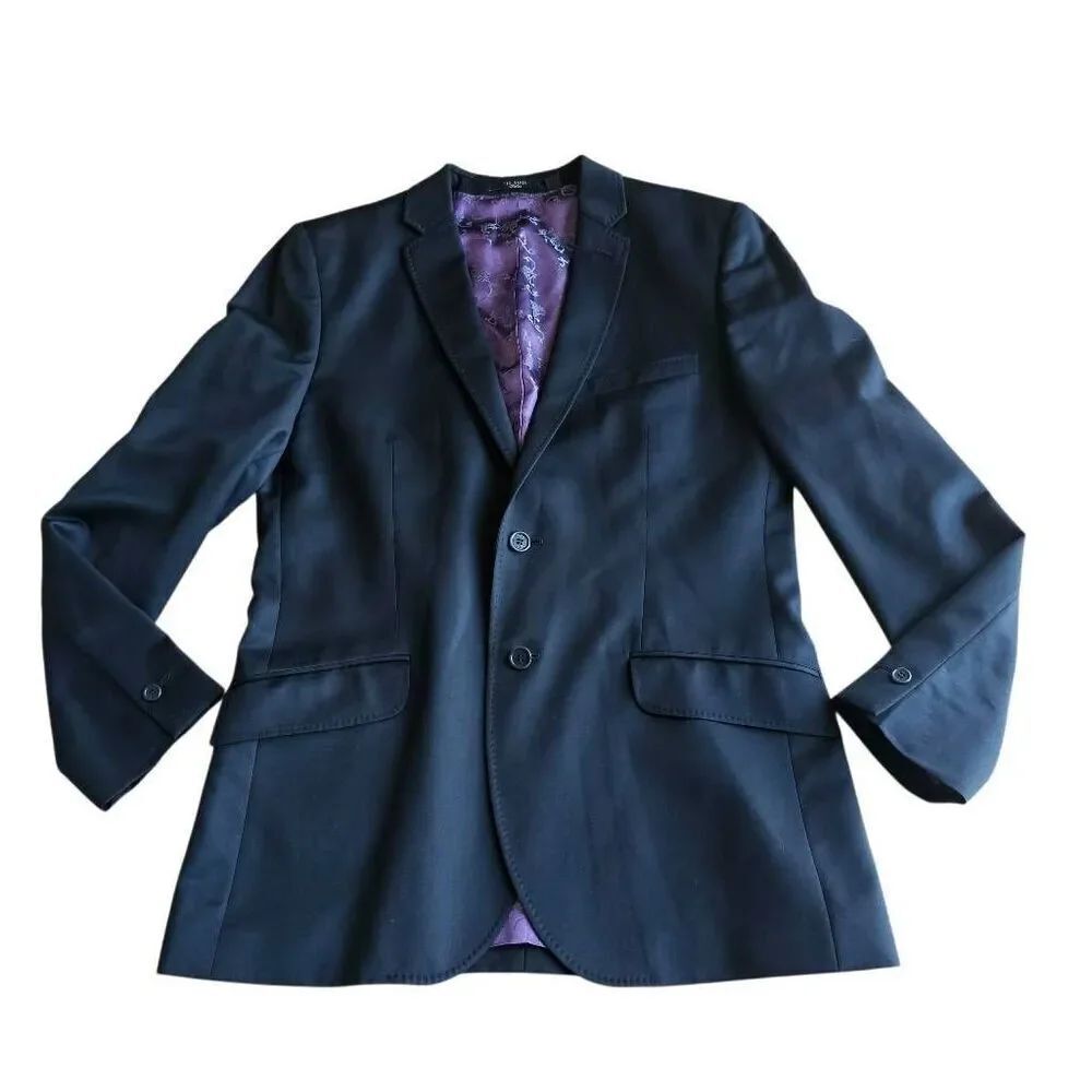 Ted baker mens Sz 40R black wool blend blazer